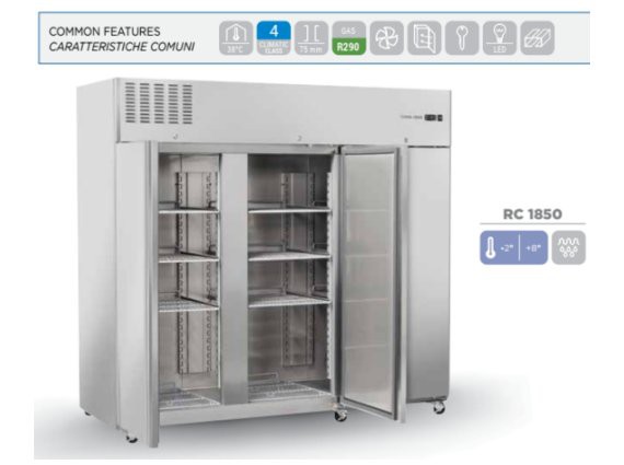 Frigorifero RC 1850 inox 1770 litri,  - 2 / +8°.